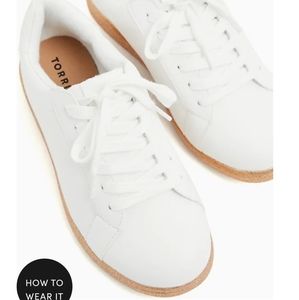 Torrid 10.5 W Faux Leather Sneakers with Gold trim